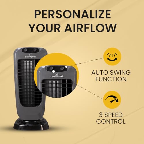 Image of ZS Stylish Tower Fan | Low Power Consumption | 150 Degrees Oscillation | Shock-Proof & Child Safe | Rust-Free Body | 4-Way Air Deflection | 1 Year Warranty