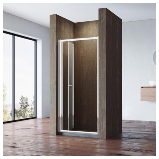 SONNI Upgrade Duschkabine Klarglas Falttür Faltduschwand 86x185cm