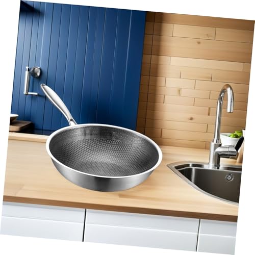 Wok de acero inoxidable Veemoon para cocina miniatura 4