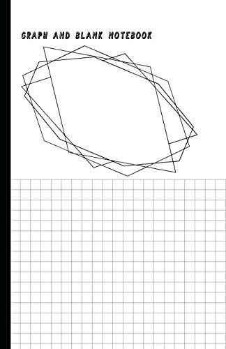 Graph and Blank Notebook: Half Graph Paper 4x4 (four squares per inch 0.25” x 0.25”) And Half Blank Paper on Same Page: Quadrille, Coordinate, Quad ... and Math Paper Journal Notebook Organizer image 3