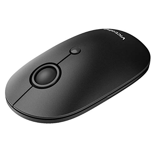 VicTsing Silent Wireless Mouse, Mouse for Laptop 2.4G with USB Nano Receiver, Portable Computer Mice 5 Adjustable DPI for Chromebook, Notebook, PC, Laptop, Computer, MacBook  Black (Renewed)