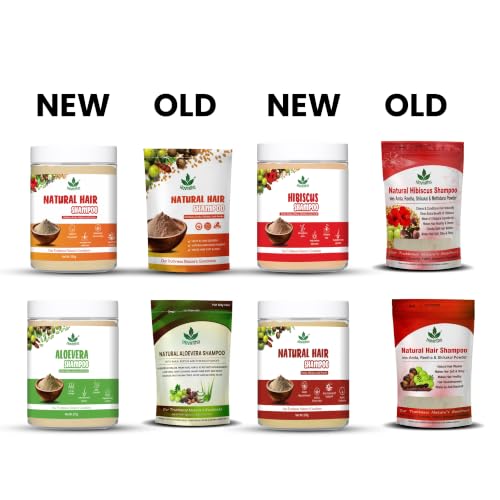 Image of Havintha Natural Herbal Powder Shampoo Combo for Hair Care - 4 Types (227g Each) | Ayurvedic Hair Cleanser with Amla, Reetha, Shikakai & Herbs | Chemical-Free, Sulfate-Free Herbal Shampoo Powder for Men & Women