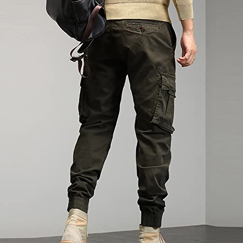 JEShifangjiusu Mens Loose Joggers Cargo Pants Lightweight Fashion Pants Sweatpants Casual Chino Long Trousers Pockets4