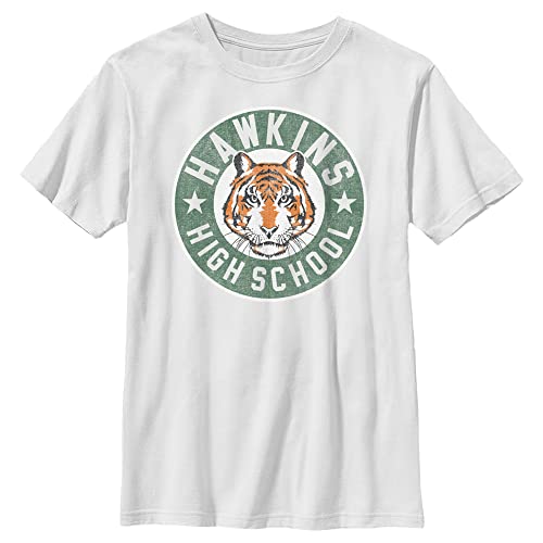 Boy's Stranger Things Retro Hawkins High School Tiger Mascot T-Shirt