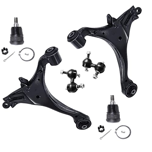 Image of Detroit Axle - Front 6pc Control Arms Kit for 2001-2005 Honda Civic EL 2002 2003 2004, 2 Lower Control Arms 2 Lower Ball Joints 2 Sway Bars Replacement
