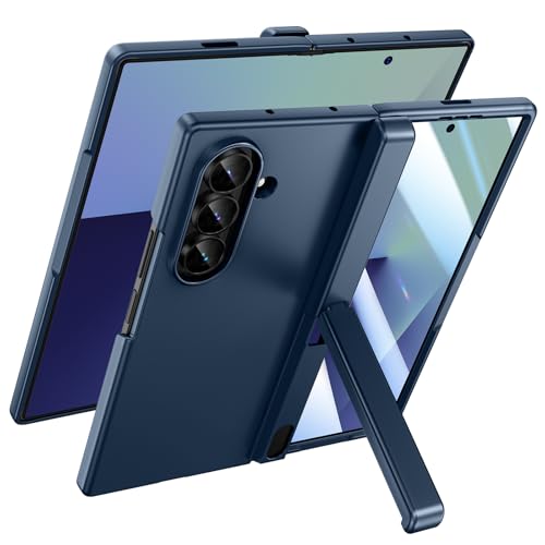 Doeshine für Samsung Galaxy Z Fold 7 Hülle [Scharnierschutz & Ständer] Displayschutzfolie mit 360 Grad Handyhülle Ganzkörper Robuste Militär Schutzhülle Cover für Galaxy Z Fold 7 5G 2025 (Blau)