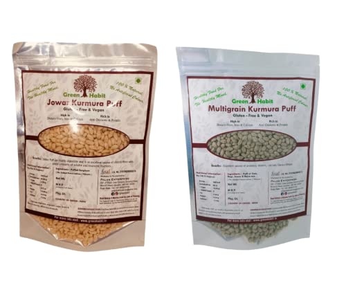 Greenhabit Jowar & Multi grain Kurumura Combo a.k.a Sorghum Puff & Gluten-free Multi-grain millet Puffs for Healthy Breakfast Snack Food (Puffed Jowari 200 grams & multi-grains 200 grams pack each) (B09QJ2V4RJ) Amazon Price History, Amazon Price Tracker