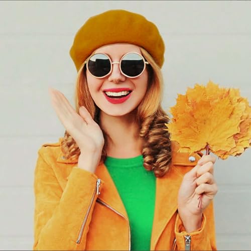 Image of Jolbndcv 6PCS Beret, French Beanie, Outdoor, Winter, Fashion Lady Hat | One Size Fits Most,Solid Color,Stretchable,for All Season