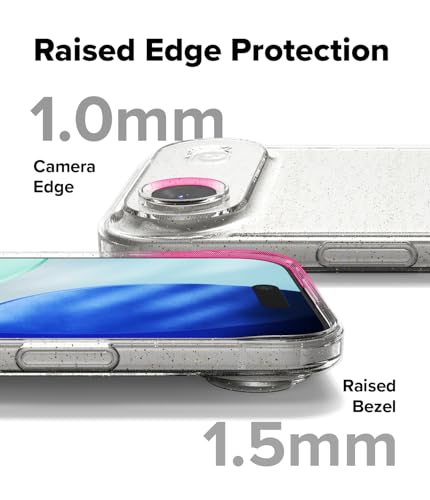 Image of Ringke Air Compatible with iPhone Air (17 Air) Case [Flexible TPU] Ultra Thin Lightweight Protective Cover - Glitter Clear