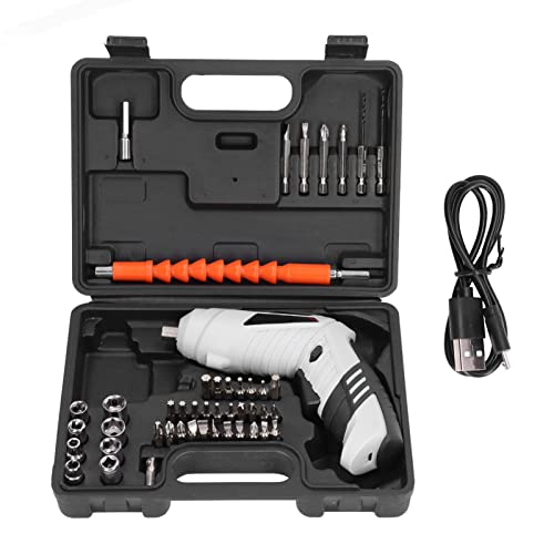 Elektro-Schrauber-Kit, 3,6 V Akku-Schrauber ABS mit USB-Schnittstelle für die Möbelmontage(Weiß) – Bild 7