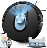 Vexilar W9 Robot Aspirador y Fregasuelos,Potente Succión de 8000Pa, Robot Aspirador con Navegación Láser, Mapa Inteligente Multicapa, Larga Autonomía, Adecuado para Suelo, Alfombras, Pelo de Mascotas