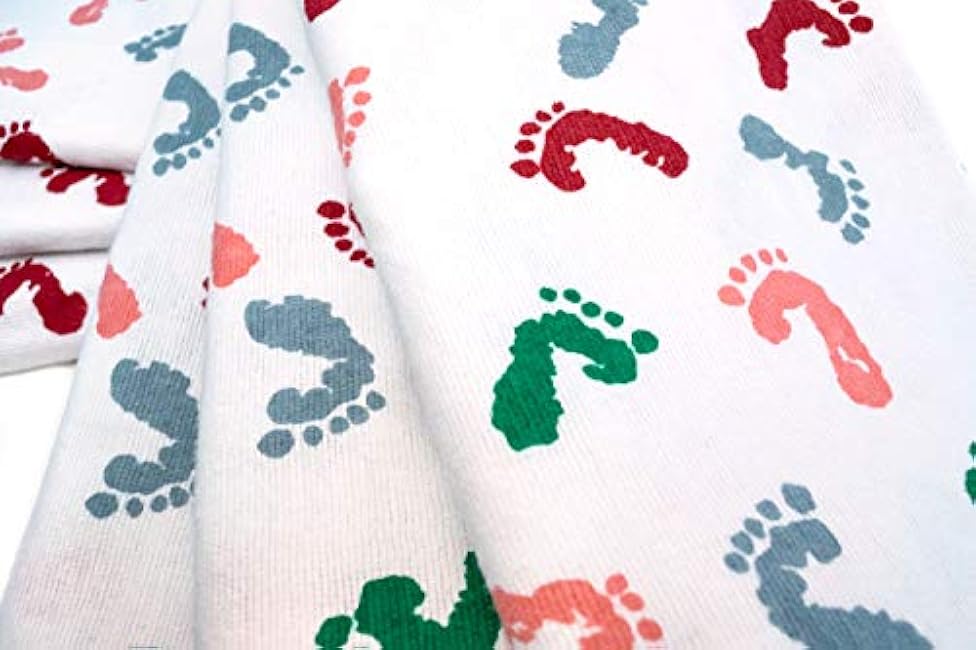 Baby Swaddle Hospital Blanket 3 Pack, Large Nursery Receiving Wrap, Unisex Boy Girl, 100% Soft Cotton Swaddles Newborn for Comforting, Durable Hospital Quality (Baby Feet, 3 Pack)