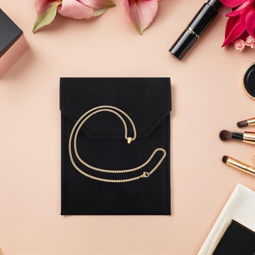 Bolsa de joyas para pendientes y collares con protección de terciopelo 7