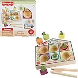 Fisher-Price Wood Preschool Toy Sorting Greenhouse, Tiny Garden Wooden Activity for Fine Motor Developmental Play Kids Ages 3+ Years (Amazon Exclusive)