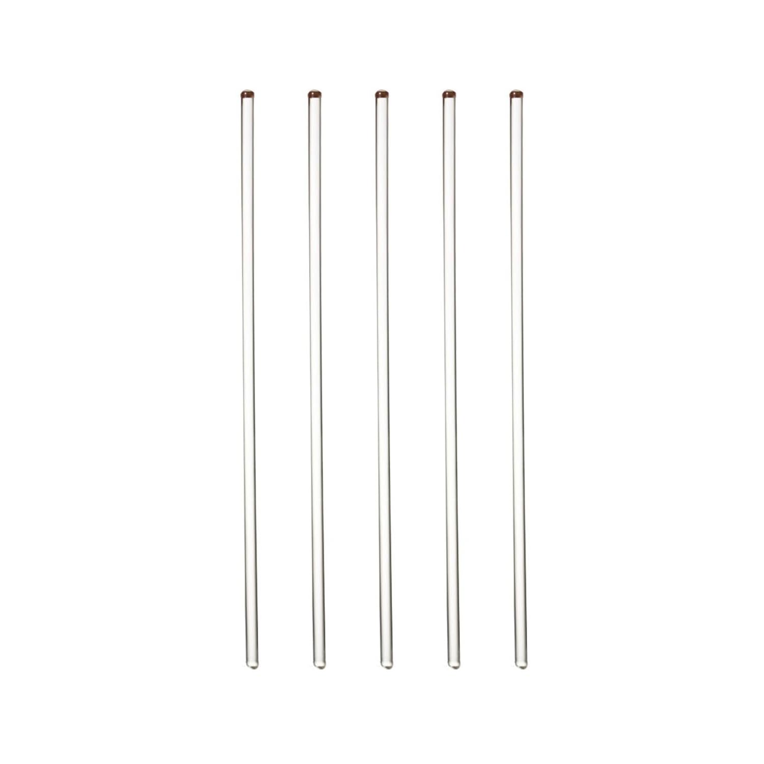 King Mariot Medical Equipments Set of 5 | Glass Stirring Rod | Home Brewing Round Head Stick | High Hardness, High Melting Point | Multifunction Bar Tool (20cm)