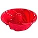 DODXIAOBEUL 6 1/2 Inch Silicone Baking Molds,Grade Fluted Round Cake Pan,Non-Stick Cake Pan for Bread,Gelatin,Jello,Baking Tools Cake Decorating Plate,DIY Baking Tool Red