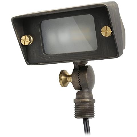 Lightkiwi R9872 Brass Flood Light & Wall Wash Outdoor Lighting Fixture for 12 Volts Low Voltage Landscape Lighting (Light Bulb Not Included) Cover