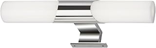 BRILONER Leuchten - LED Spiegelleuchte Bad, Spiegellampe Badezimmer, IP44, neutralweiße Lichtfarbe, 7W, Chrom, 32 cm, 2113-018