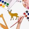 15 Pack 6 Inch Wood Deer Cutouts Unfinished Wood Deer Crafts Wooden Deer Hanging Ornaments DIY Deer Craft Gift Tags for Home Party Decoration #3