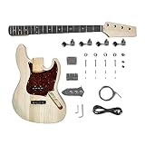 DBL DIY Bass Guitar Kit,4 String Right Handed with Basswood Body,Build Your Own Bass Guitar