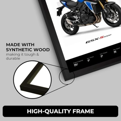 Image of GSX S1000 Poster | Superbike GSX S1000 Framed Poster | Framed Matt Superbike | Bike Posters A3 Size (31 x 23 cm) | GSX S1000 Bikes Posters for Wall, Home, Bedroom, Living room decoration (F 190)