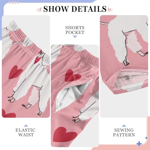 Poodle Sweet Love Boys Long Pants Soft Trousers Elastic Waist Kids Lounge Bottoms with Pockets S-XL4