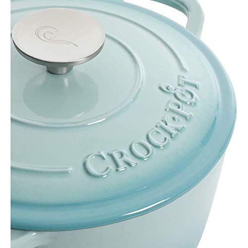 Image of Crock-Pot Artisan Round Enameled Cast Iron Dutch Oven, 7-Quart, Blush Pink