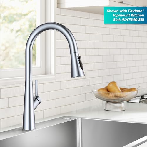 KRAUS Odelia 4-Function Single Handle Pull Down Kitchen Faucet in Chrome with CleanSweep Blade Spray, KPF-3220CH - image 9