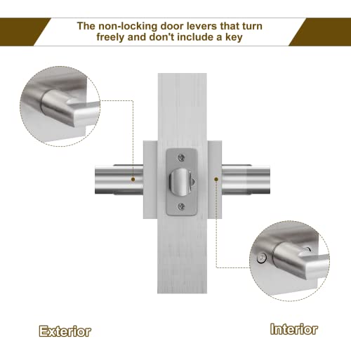 Hosom 6 Pack Interior Door Levers Passage Door Handles Heavy Duty No Locking Door Handle Set For Hallway thumb #2