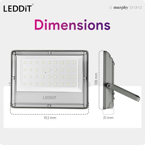 Image of Aster 30W LED Flood Light | IP66 Waterproof Outdoor Flood Light | High Brightness Security Light | Heavy Duty Aluminium Body | Cool White | 2 Year Warranty | Pack of 2