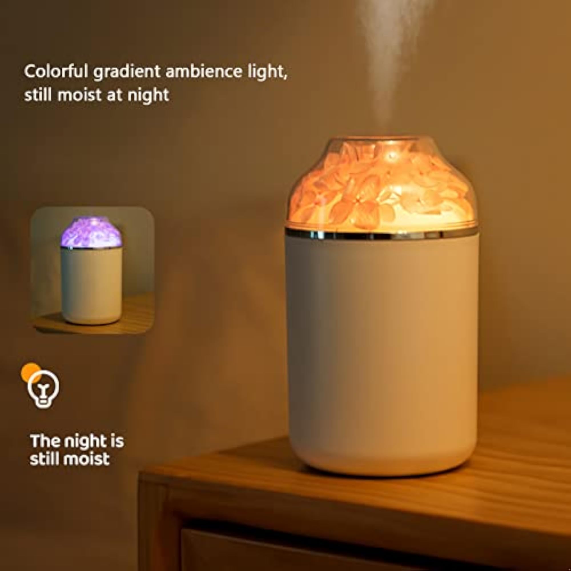 Silent Immortal Flower Shape Essential Humidifier for Home