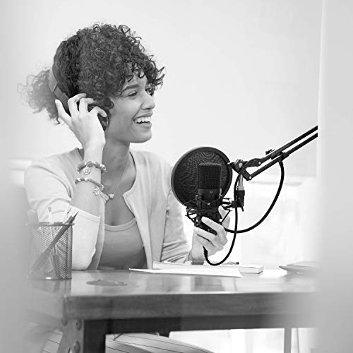 TIE Studio professioneller Popfilter mit doppelter Nylonbespannung, schwarz, 19-90001