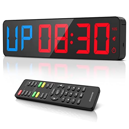 Temporizador de Gimnasio Reloj de Pared Digital LED Grande de 15'',Relojes de Timer de Intervalo con Cronómetro,Cuenta Regresiva/Ascendente,Volumen Ajustable,Timer de Entrenamiento con Control Remoto