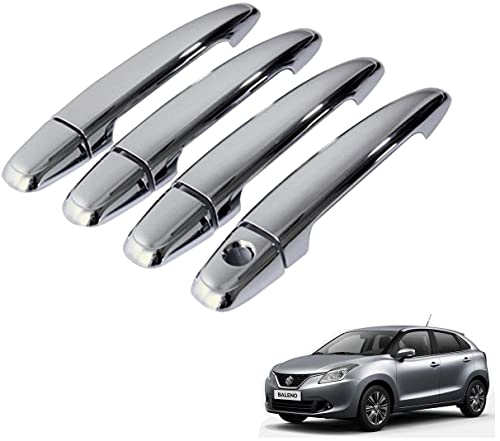 Image of AUTOADDICT Auto Addict Car Chrome Handles Door Latch Cover for Maruti Suzuki Baleno Nexa