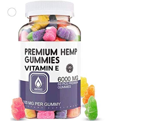 HempTotally Hemp Gummies 6000MG - 100MG per Natural Fruit Gummy with Organic