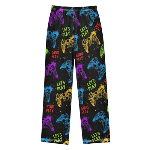 Video Game Pattern Pajama Pants Soft Sleep Bottoms Long Pjs S2