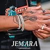 JEMARA 3 Pcs Mens Bracelets,Stainless Steel Silver Bracelet for Men,Adjustable Sturdy Curb Width Silver Rope/Snake/Figaro/Cuban Chain Bracelet Set #2