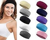 Styla Hair 10 Pack Stretch Headbands Non-Slip Head Wraps Great for Sports, Yoga, Pilates, Running, G