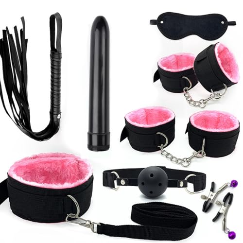 Set of 8 Luxury Plush Leather Couples Sports Fashion Pieces (Pink)