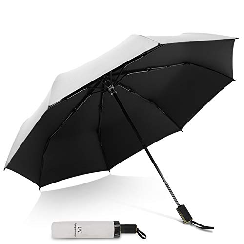 Preisvergleich Produktbild DORRISO Faltbar Mini Regenschirm Taschenschirm Damen Sonnenschirm Leicht Kompakt Stabiler Regenschutz Sonnencreme Windsicher Dauerhafte rutschfest Griff Taschenschirm