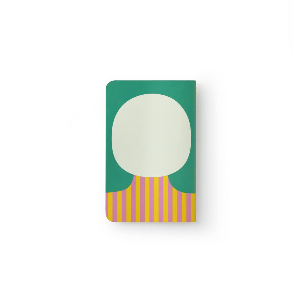 PdiPigna Olimpia Zagnoli Blue Small Sewn Lined Notebook, green, 9x14 cm | 80 Pagine - Image 3