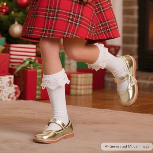 Image of Felix & Flora Toddler Girl Mary Jane Dress Shoes - School Oxford Flats for Girl Party Shoes.