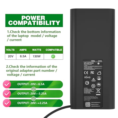 Chargeur USB C 130W à charge rapide pour Dell Precision et XPS - 2