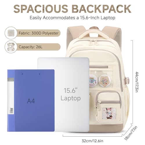 Sac à dos pour fille de grande capacité en polyester imperméable Tanou - 4