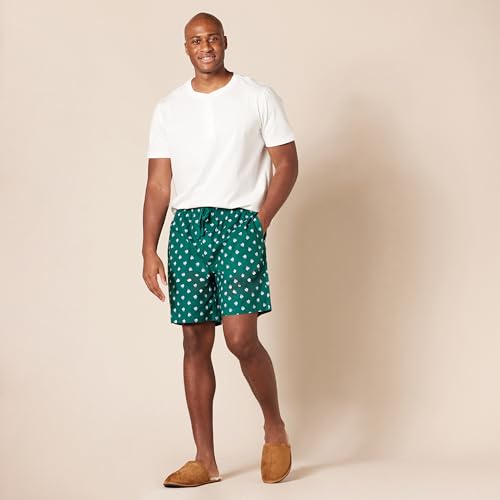 Image of Amazon Essentials Men's Lounge Sleepwear Pajama Bottom Shorts, Cotton Stretch Poplin