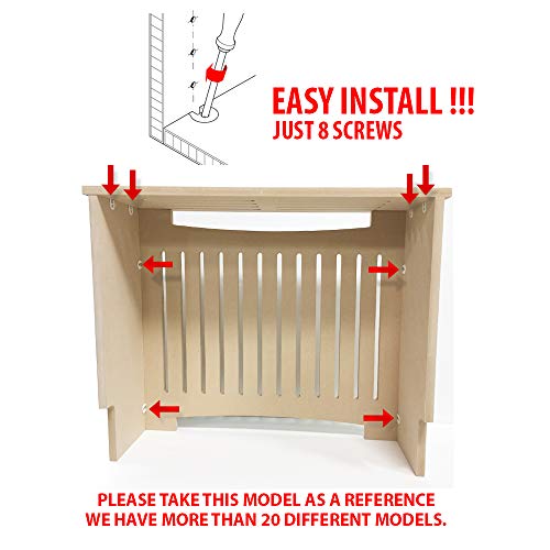 MDF Radiator Cover Heating Cabinet with Ventilation on Both Sides, 32 Tall x 28 Wide - Custom Made - MD7