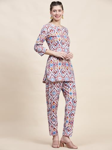 Image of RICHIK Women's Co-ord Set|Kurta Set for Women|Printed Kurta with Pant|Co-ord Set