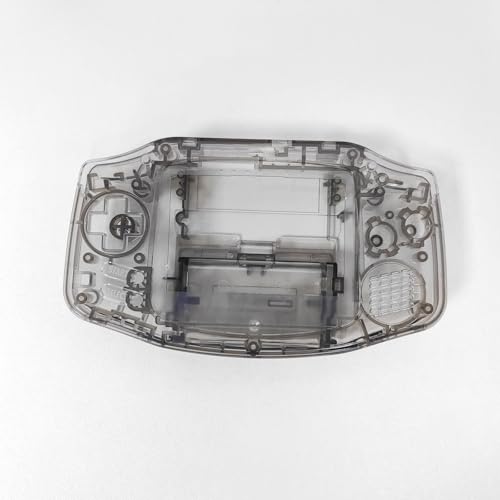 Image of Hzxkqmil Full Housing Shell Kit for Nintendo Gameboy Advance GBA Console | Custom Shell Replacement Transparent Housing Case Repair Parts with Buttons Screws + Tools Kit for GBA Console,Clear Black