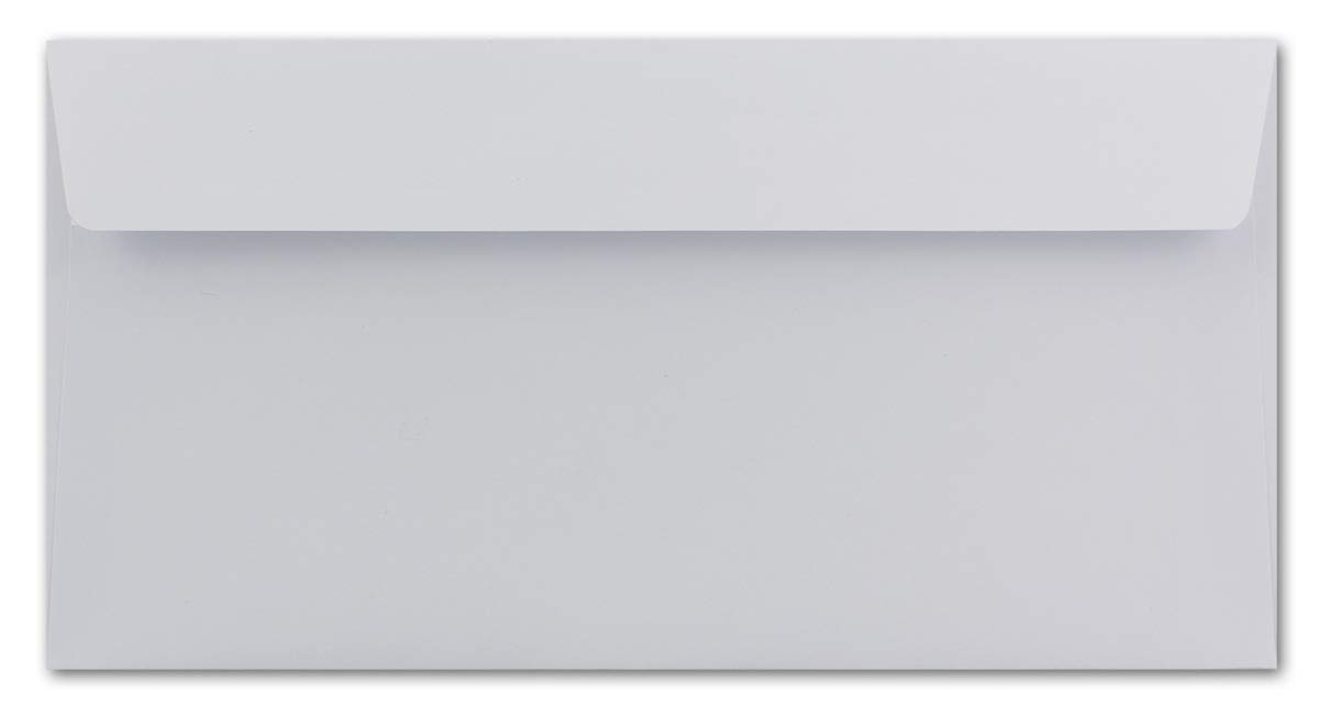 500 buste per lettere, formato DIN lungo, 22 x 11 cm, 100 g/m², con chiusura adesiva, senza finestra, ideali per Natale, biglietti di auguri e inviti del vostro agente Glüxxx