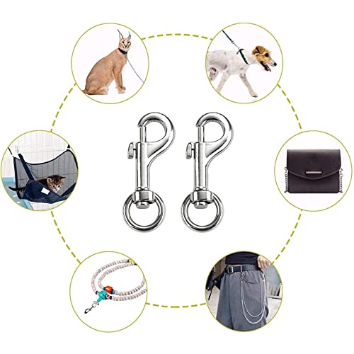 LEMONSTONE 10 Stück Karabinerhaken mit Drehgelenk, Schlüsselanhänger Karabiner, Karabiner Hundeleine, Bolzenkarabiner, Wirbelkarabiner, Karabiner Klein Schlüsselanhänger, für DIY Lanyard Handwerk